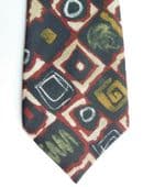 Geometric check tie by Rael Brook made in Great Britain
